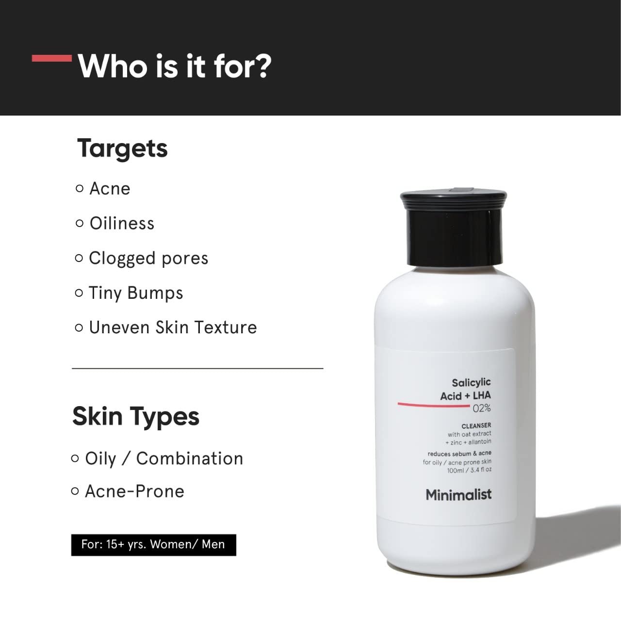 Minimalist 2% Salicylic Acid Face Cleanser – 100ml